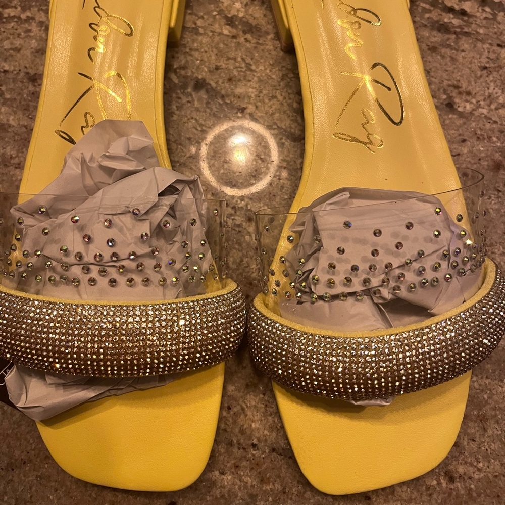 London Rag Old Flame Low Strack Heel Sandals